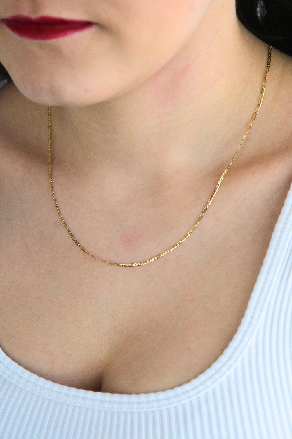 Złoty łańcuszek Figaro 585 – 45 cm, 1 mm (2).jpg